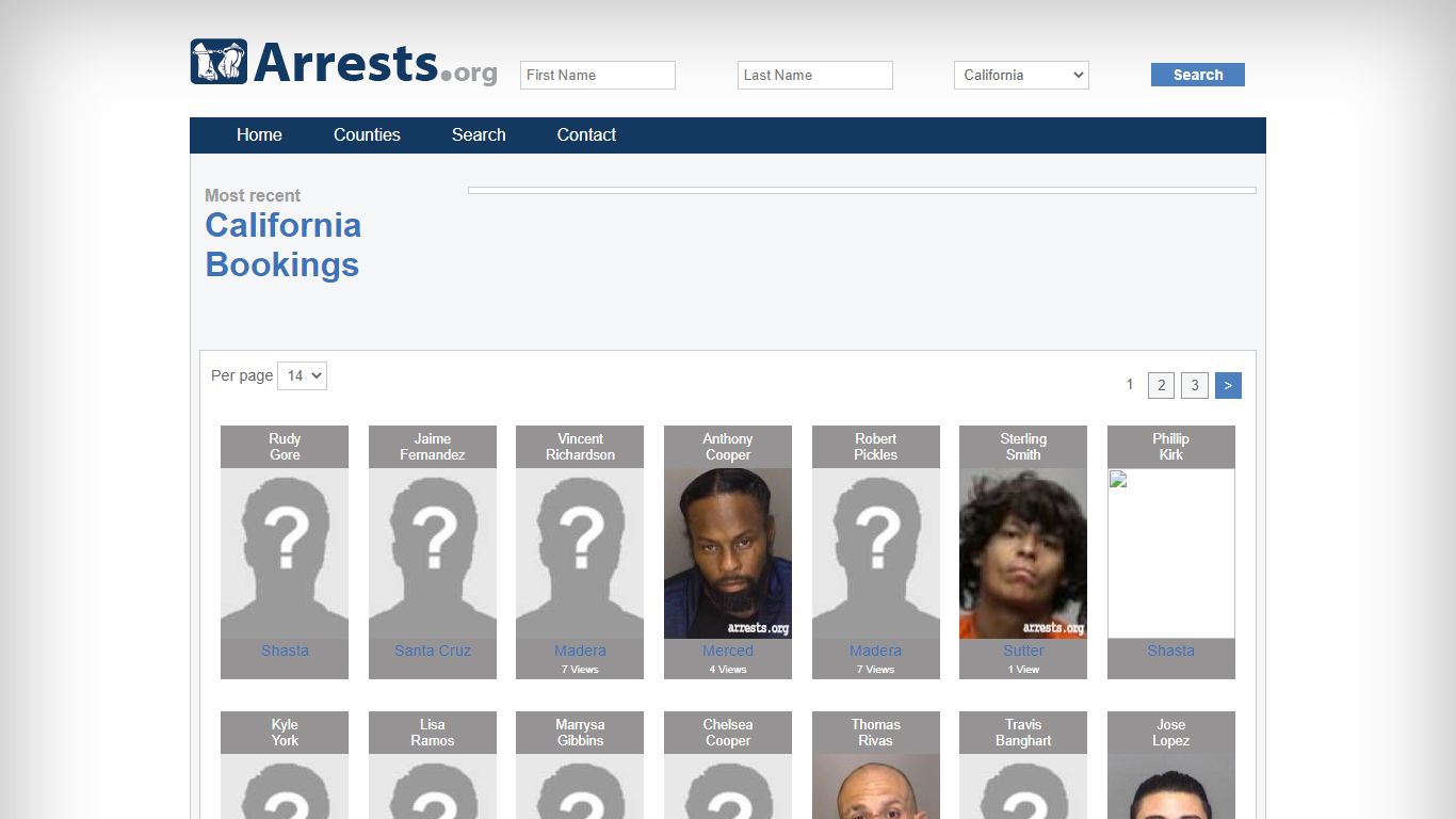 California Arrests and Inmate Search